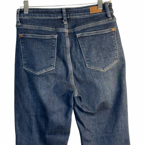 Judy Blue Cropped Straight Jeans Size 7/28 Dark Wash Stretch Denim - Picture 4 of 7